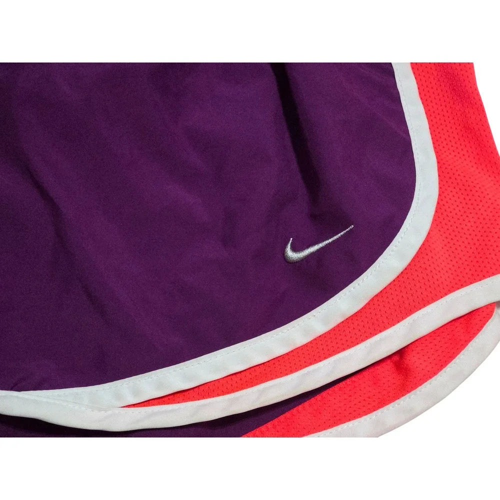 Nike Dri-FIT Tempo Running Shorts Womens Medium Purple‎ Pink Mesh Athletic Gym